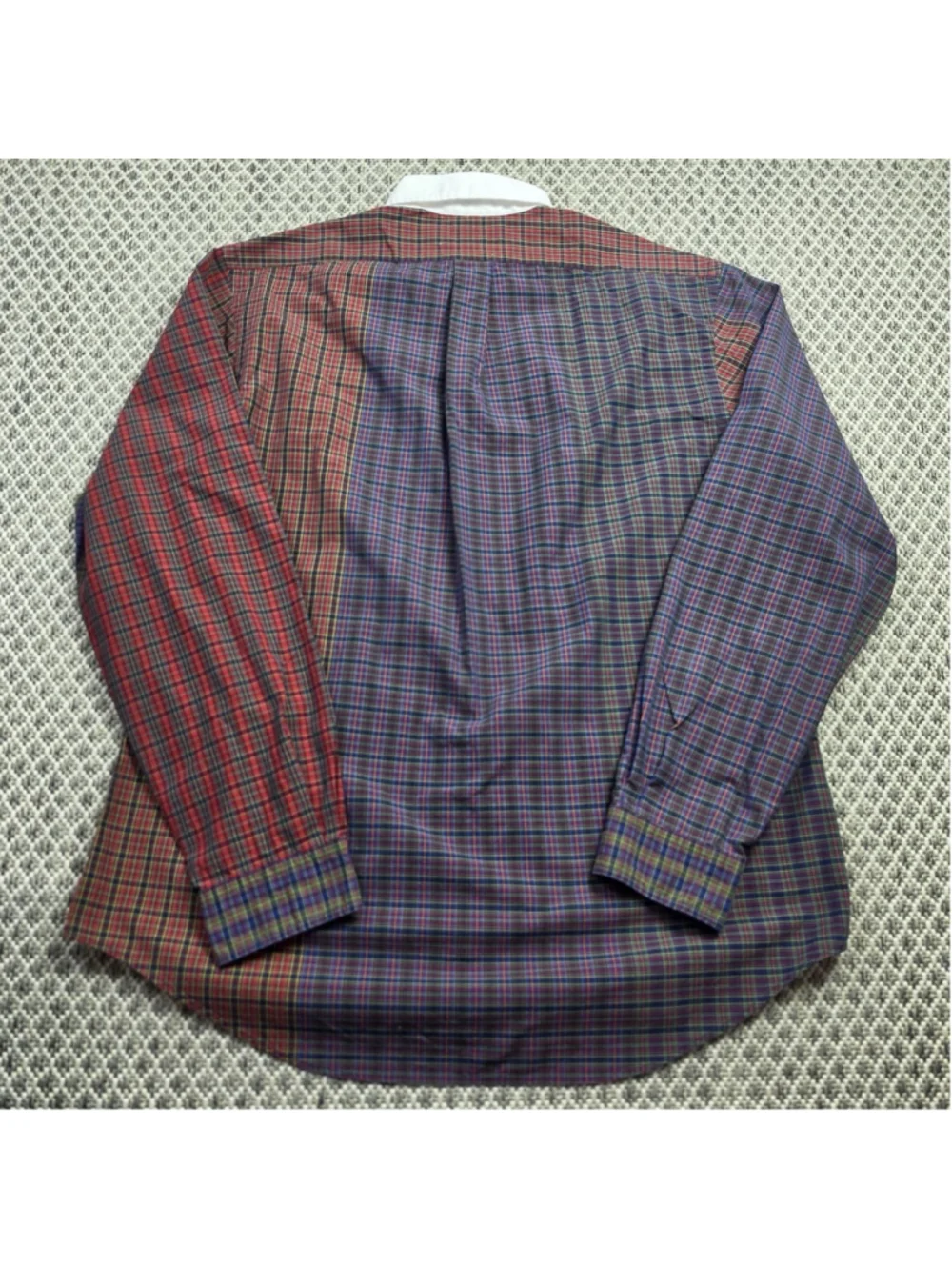 Vintage Ralph Lauren Shirt Men’s XL Made in Hong Kong Plaid White Collar 90s
